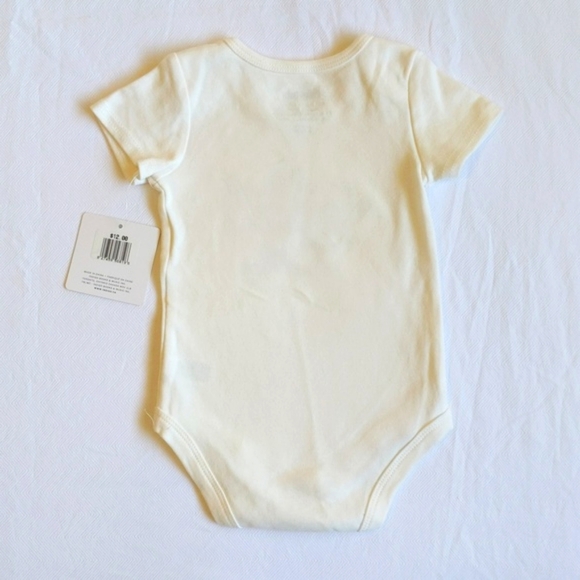 NEW indigo organic cotton graphic short sleeve bodysuit diaper shirt 6-12 month - Picture 5 of 5